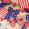 Patriotic Wired American Flag Ribbon – 2.5" x 15 Yards Red White & Blue 4th of July Ribbon for Wreaths, Tree Decor, Gift Wrapping & Independence Day Party Decorations